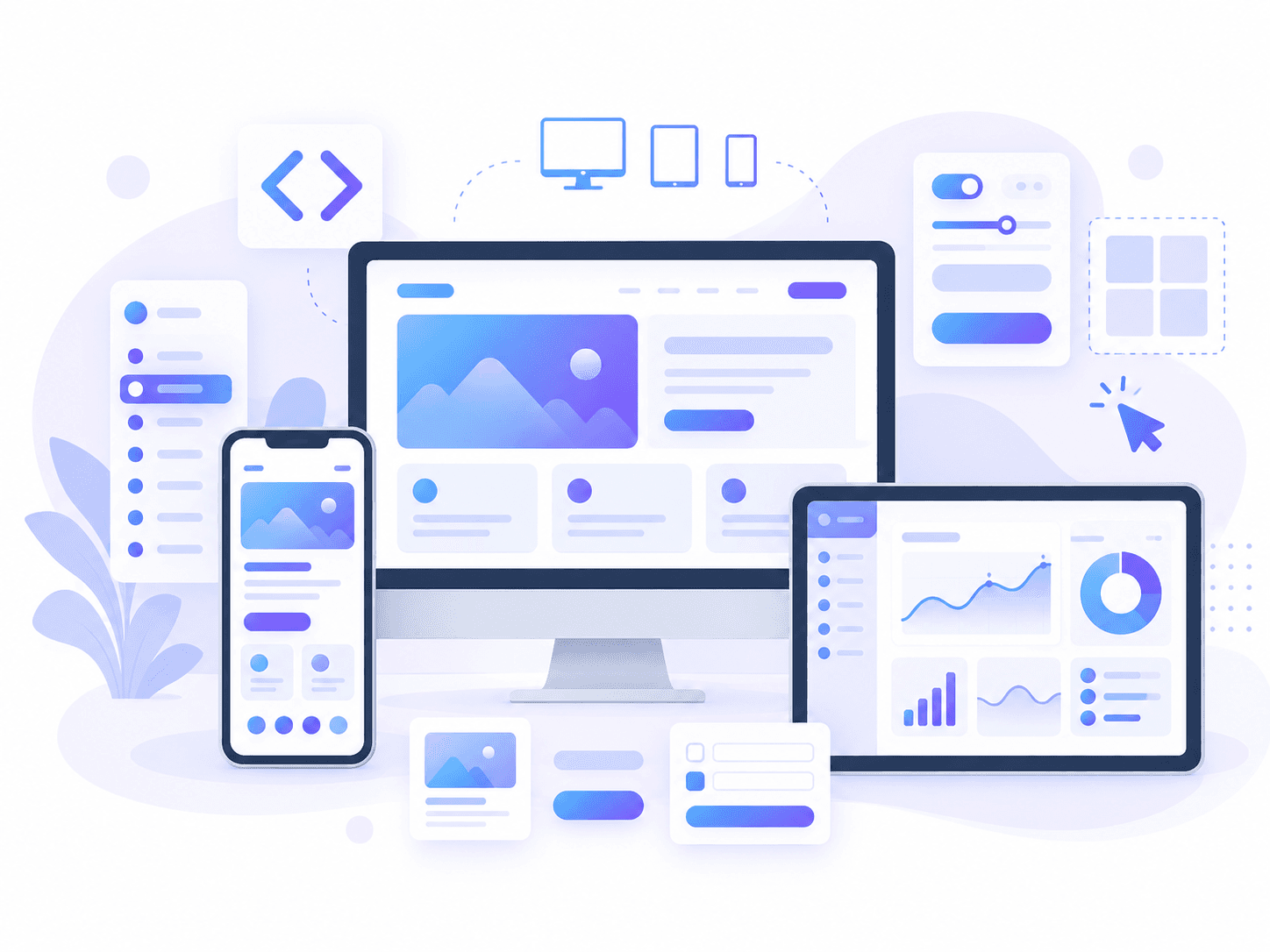 Responsive frontend interfaces across desktop, tablet, and mobile screens